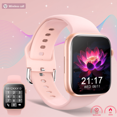 1pc Unisex Comfortable Breathable Silicone Strap Smart Watch, 2.01" HD Display, Wireless Calling, Pedometer, Calorie Tracking, Multiple Sports Modes, Music Control, Remote Camera, Alarm, Call & Message Reminder, Suitable For Casual, Sports, Android & IOS Smartphones, Christmas, Halloween Gift