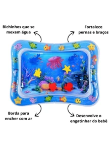 Tapete Infantil Bebê Inflável Água Esteira Atividades Sensorial Menino Menina