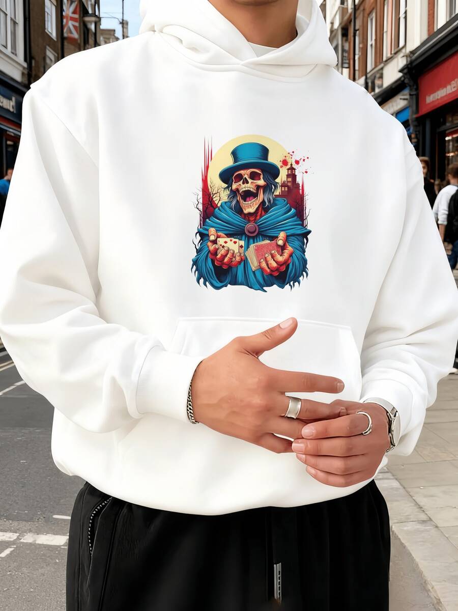 Sudadera con Capucha Sensación de Algodón Sudadera con Capucha para Hombre Amigable con la Piel Sensible No Irritante Ultra Cómoda - Blanco - Ver 1
