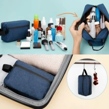 Stylish Portable Makeup Bag - Waterproof, Multifunctional Travel Organizer Pouch For Cosmetics And Toiletries, Ideal For Outdoor Adventures