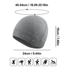 WRELS 1pc Unisex Soft Elastic Fitness Hiking Cycling Windproof Hat, Winter Sports Cap - Light Grey - View 3