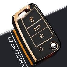 TPU Key Fob Cover Protector Case Suitable For TIGUAN, Santana, Sagitar, LAVIDA, BORA GOLF, TAYRON, Red, Gift, Christmas, Key Chain