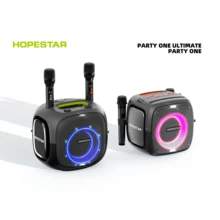 HOPESTAR 240W Bocina Bluetooth portátil,Altavoz portátil inalámbrico de 30000 mAh con micrófono, Iluminación RGB, altavoces para DJ, uso exterior, cine en casa,TWS, USB, AUX,IPX5 - Gris - Ver 11