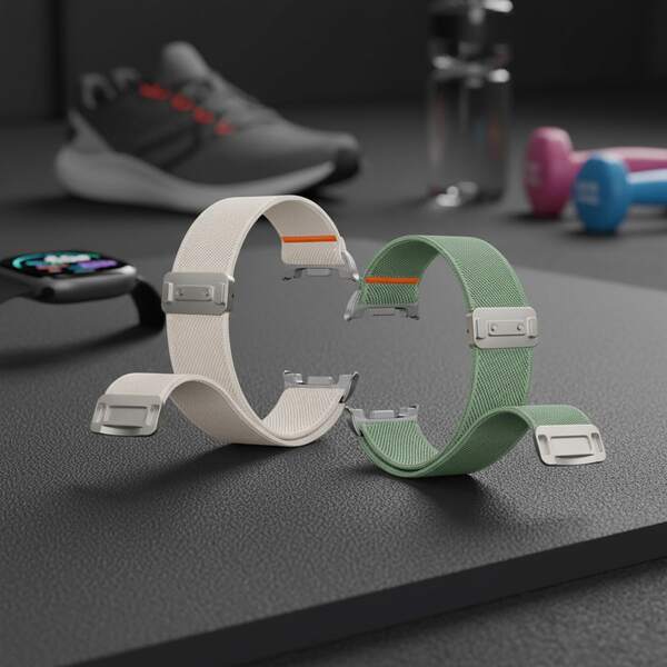 1 peça de pulseira elástica de nylon compatível com Samsung Galaxy Watch 8, pulseira de 40 mm e 44 mm, pulseira clássica de 46 mm, adequada para homens e mulheres, pulseira magnética casual de nylon elástica compatível com Samsung Galaxy Ultra (2025/2024) 47 mm