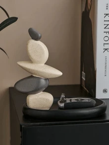 1 pieza Bandeja de lujo moderna y de alta gama para oficina/sala de estar/gabinete de TV, hogar, entrada, exhibición y organización de llaves/joyas/cosméticos/anillos, decoración de mesa, accesorio de fotografía