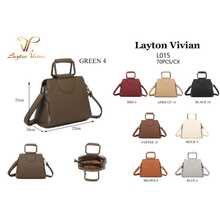 LaytonVivian L015 Classic Edition Women's Bag With Chain Strap And Minimalist Structured Design, Elegant And Sophisticated, In Premium PU Leather, With Zipper Opening, Adjustable Side Handle And Reinforced Hand Strap - Ideal For Work, Outings And Daily Events. - 綠色 - 查看 7