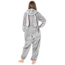 nerd hunters Adult Kigurumi Pajamas Plush Unisex Cosplay Costume Grey Rabbit - Grey - View 12