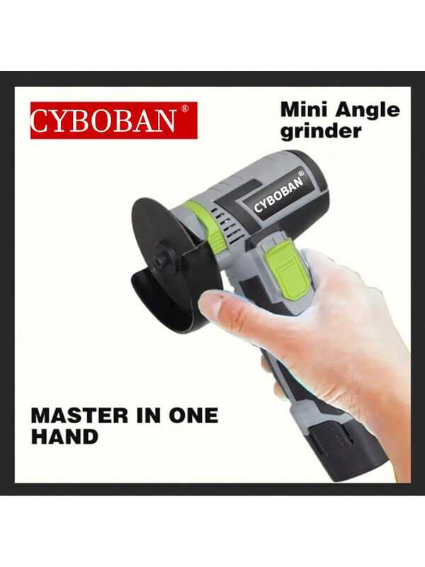 أداة كهربائية سايبوبان ، طاحونة زاوية صغيرة ، طاحونة زاوية بطارية ليثيوم ، آلة تلميع ، 12 فولت ، متوافقة مع بطارية ليثيوم 2.0 أمبير. خفيفة الوزن ومتينة ، مع وظائف إزالة الصدأ والتلميع والقطع متكاملة ، و 6 أقراص طحن للزوايا مجانية مرفقة