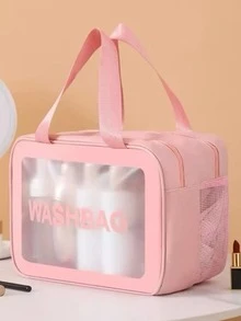 Large Double-Layer Waterproof Makeup Bag - Color aleatorio - Ver 9
