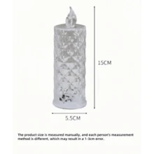 Conjunto de 1/2/3 velas de LED alimentadas por bateria, com estampa de rosas, efeito cristalino, perfeitas para o Dia dos Namorados, incluindo pedidos de casamento, jantares à luz de velas, casamentos, aniversários, decoração de quartos e eventos festivos. Criam uma atmosfera romântica para o Dia dos Namorados. Pilhas inclusas. - Multicolorido - Ver 12