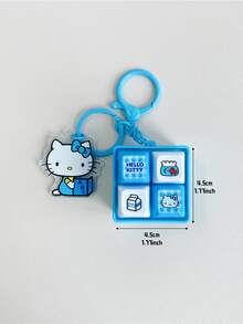 4-Button Keychain - Blue Version, Soft Pastel Blue Tone, Cute Design With Interactive Buttons For Fun Experience - Multifunctional Novelty Accessory, Can Be Hung On Keys, Backpacks And Handbags, Suitable For Daily Use, School, Work And Leisure Outings - Made Of High-Quality Durable Materials, Long-Lasting - Ideal Gift For Teenagers, Young People And Cute Style Enthusiasts, Perfect For Fans