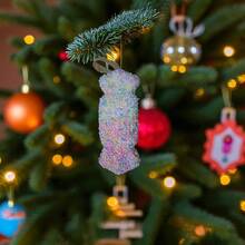 60 Colgantes Navideños Árbol Navidad Caramelo Dulce Rosa Claro, Ideal para Navidad, Fiestas Navideñas, Eventos Decembrinos, Momentos Especiales de Temporada, Espíritu Navideño, Ambiente Navideño, Ornamento para el Hogar, Adorno Festivo para Interiores, Colección de Colgantes, Accesorio Festivo - 60Pcs - Ver 5