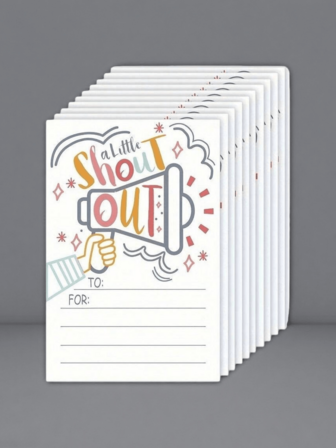 20-Pcs Shout-Out Cards (Employee Recognition & Encouragement) – Fun Praise & Heartfelt Rewards, Ideal For Office Staff, Teachers & Students, Perfect For Public Service Recognition Week, School/Work Bulletin Boards & Desk Decor, Office Decor, Desk Accessories, Teacher