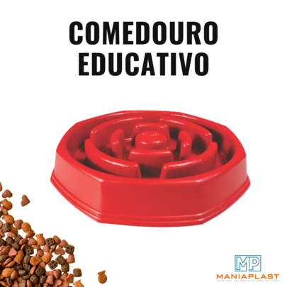 Comedouro Lento Educativo Interativo para Pet Cães Cachorro Todos os Portes Cores Variadas