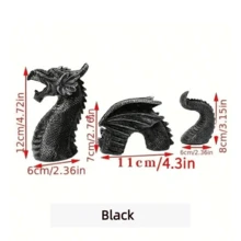 1pc Gothic Dragon Statue, Indoor& Outdoor Dragon Decor, Intricately Detailed, Unique Gothic Decorative Sculpture For Halloween Decorations, Party Decorations, Birthday Decorations, Garden Decor, Room Decor, Home Decor, Bedroom Accessories, Home Accessories And Holiday Essential - Multicolor - View 9