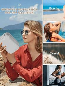 A Compact LED Makeup Mirror Box For Women On Christmas, With A Jewelry Storage Makeup Bag, Adjustable Brightness, Three Light Modes, Easy To Carry, Suitable As Travel Accessories For Traveling Around The World, Daily Essential, Makeup Storage, Cheap Women's Products, Makeup Care, Makeup Storage Box, A Fashionable Item For Mini Parties. - Multicolor - View 11