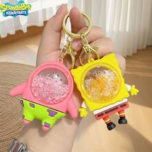 SpongeBob SquarePants 1/2个海绵宝宝卡通毛绒玩偶派对挂饰，带香味的海绵宝宝星星钥匙扣吊坠，可爱卡通动漫背包挂饰，情侣礼物，时尚旅行便携挂饰，多功能派对主题汽车装饰 - 彩色 - 查看 11