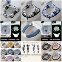 Household Toilet Seat Cushion, Cartoon Toilet Seat Cover, All-Season Toilet Seat Cover, Adhesive Toilet Seat Cover, Thickened Toilet Sticker Cushion In Autumn And Winter,Home Decorations For Halloween And Christmas,Thick And Thin Styles Will Be Randomly Dispatched,Retro Home Decoration