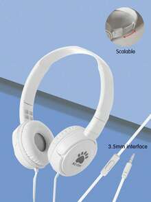 1入組爪子圖案TPR聚氨酯有線耳機 - 白色 - 查看 12