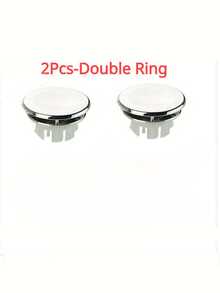 2个ABS材质水槽溢水孔盖，适用于厨房浴室洗脸盆，装饰性浴缸排水盖，洗脸盆圆形溢水环塞，厨房用品，厨房配件，厨房工具