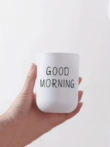 Household Hand Cup, Cleaning Mouthwash Cup, Toothbrush Cup, Wash Cup, Japanese Good Morning Design, Brushing Cup, Bathroom Supplies, Home Essential - Multicolor - View 6