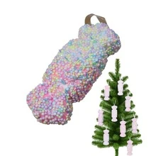 60 Colgantes Navideños Árbol Navidad Caramelo Dulce Rosa Claro, Ideal para Navidad, Fiestas Navideñas, Eventos Decembrinos, Momentos Especiales de Temporada, Espíritu Navideño, Ambiente Navideño, Ornamento para el Hogar, Adorno Festivo para Interiores, Colección de Colgantes, Accesorio Festivo - 60Pcs - Ver 1