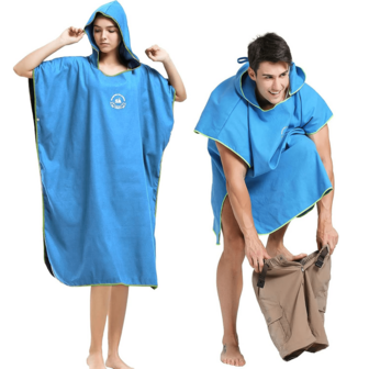 HiTurbo 1pc Microfiber Unisex Quick Drying Bathrobe, Soft And Comfortable Hooded Robe Towel, Super Absorbent Hooded Bathrobe, One Size Fit All