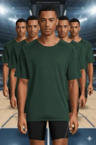 THEGEWA 5 Breathable Sports T-Shirts, Different Colors, Various Sizes, From XS To 3XL - Green - View 8