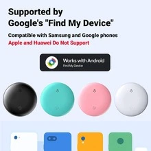 兼容安卓系统的AirTag替代品，全球定位器，支持“Find Hub”APP，蓝牙追踪器，GPS追踪器，宠物防走失报警器，汽车定位器，远程精准追踪，一键呼叫设备，电池续航时间长，适用于老人、宠物、汽车、钥匙、包包等，防丢提醒及追踪，仅限安卓系统。