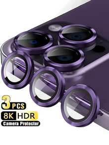 三件套，兼容 17/17 Pro/17 Pro Max/17 Air/16Pro Max/适用于 16 Pro 16 16PLUS 15PRO MAX 14 15 13 11 12 相机镜头保护膜，9H 钢化玻璃盖，防震防刮，自动对齐，夜间拍摄模式