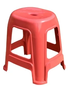 Banco Plástico Premium Multiusos Reforzado Uso Rudo Negocio - Rojo - Ver 4