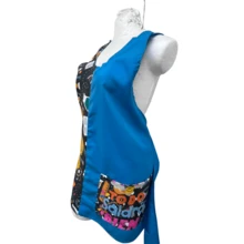 Bata Mandil Para Maestra Educadora: Diseños Exclusivos - Azul Marino - Ver 2
