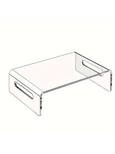 亚克力显示器支架，适用于电脑、笔记本电脑、打印机、笔记本、iMac 显示器，优质透明笔记本电脑支架，适用于家庭和办公室，亚克力显示器支架