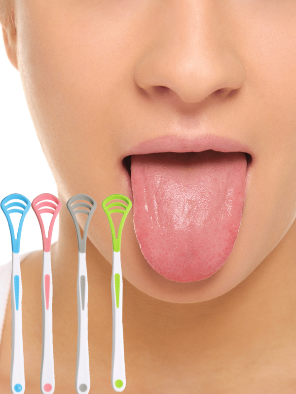 Raspador de lengua para adultos, juego de limpiadores de lengua, limpiador de recubrimiento lingual, raspador de lengua portátil para limpieza - adecuado para hombres y mujeres - elimina el recubrimiento lingual y el mal aliento, cepillo de lengua de diseño multicapa, agarre cómodo, limpiador de lengua suave, con diseño ampliado y mango antideslizante, elimina el mal aliento, refresca el aliento, promueve la higiene bucal