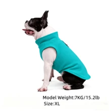 Warm Soft Pet Dog Clothes Puppy Jacket Clothes Chihuahua Teddy Vest For Small Pets - Teal Blue - View 4
