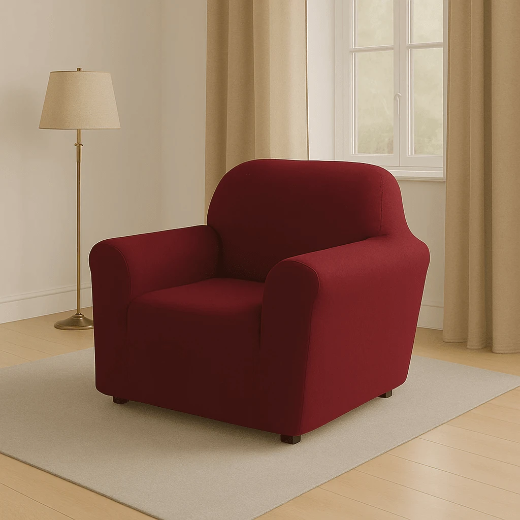 Sofa Cover For 1-Seater Armchair, Daddy's Armchair - Burgundy - View 1