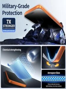 Matte Frosted 2Pcs Matte Tempered Glass Screen Protector Compatible With IPhone 17 Air 15 14 13 12 11 16 Pro Max Plus 9H Hardness Explosion-Proof Scratch Resistant Anti Fingerprint Anti Glare Automatic Adsorption Easy To Install Protective Film Birthday Gift Spring Anniversary - Clear - View 5