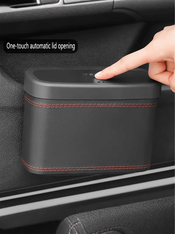 سلة قمامة السيارة العالمية، سلة قمامة السيارة، حقيبة تخزين معلقة على مسند الظهر والباب، اكسسوارات السيارة متعددة الوظائف، حامل كيس القمامة القابل للطي، سلة قمامة السيارة مع غطاء، ABS