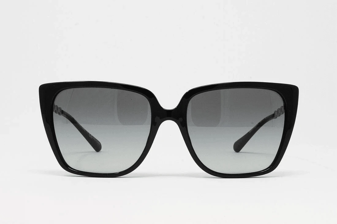 Gafas de sol para mujer HC8256U 500211 Negro 55mm Lente gris degradado - PLATA Y NEGRO - Ver 1