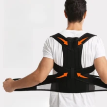 Unisex Back Support & Posture Corrector, Adjustable, Lightweight , Multifunctional, Men & Women, Breathable Back Brace, Tight Fit, Ideal For Daily Wear, Home, Office, Work, Sports And Fitness, Waist Trainer, Beauty & Health, Body Binding & Support, Sports & Outdoors, Body Shapers & Protective Gear, Sports Straps, Enhances Body Confidence - Multicolor - View 3