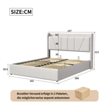Caluself Bed Frames - Màu be - Xem 3