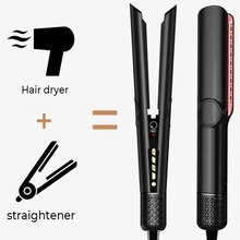 2-In-1 Multifunctional 200 Million Negative Ion Hair Straightener Can Be Used As A Hair Dryer&Straightener To Hold Hair And Quickly Dry And Heat It Up With High-Speed Airflow+3 Heating Settings+LCD Display And Automatic Shut-Off Suitable For All Hair Types - The Perfect Birthday Gift For Mothers And Girlfriends (New Year/Christmas) - EU F Type Plug(220-240V) - View 4