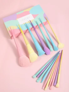 docolor 17件套梦幻彩色化妆刷套装，彩虹色，家用，化妆刷套装，化妆刷组合，化妆刷套装，全套化妆工具，化妆刷套装，全套化妆工具，化妆刷套装，化妆刷礼盒套装 - 彩色 - 查看 10