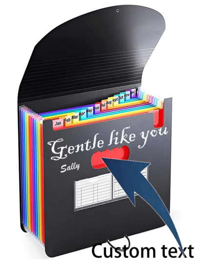 1pc 25-Pocket Folder Organizer, Expandable Plastic File Box, Paper/Document/Receipt Organizer Folder (A4/Letter Size), Art Supplies Folder, Multi-Purpose Permanent Folder Suitable For Office, School, And Home