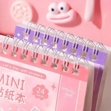 Libro de pegatinas de fiesta de mascotas de dibujos animados NINI Creative, pegatinas artesanales lindas, pegatinas de arte de uñas DIY, hechas de material PVC, disponibles en tres estilos, cada libro contiene 24 pegatinas únicas. Adecuado para usar en álbumes de fotos, portátiles, refrigeradores y como decoración para fundas de teléfonos con temas de dibujos animados. Los diseños son adecuados para diversas ocasiones como reuniones familiares, cumpleaños, fiestas, Halloween y Navidad.