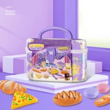 HUHUJIA Luxury Edition Cooking Kitchen Food Set - Realistic Tea Sets And Pizza Toys, Accompanied By Storage Box - Fun Role-Playing Accessories For Boys And Girls - Selectively Chosen Perfect Gift Option - Kitchen Toys - View 3