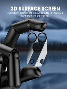 四合一高清水凝胶软膜屏幕保护膜，含两片镜头玻璃，适用于 17 Pro Max、16、15、14、13、12、11等机型，防爆防刮，软膜材质，非玻璃材质。 - 無色 - 查看 9