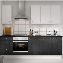 1 Rotolo di carta da parati autoadesiva con motivo legno nero, adatta per decorazione domestica, mobili come armadi, tavoli e sedie, sfondi per stanze; rimovibile, impermeabile, adatta per rinnovo di cucine e porte di armadi. Carta da parati, adesivi murali, decorazione per pareti, decorazione per stanze, decorazione per camere da letto