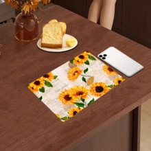 1 件向日葵印花干燥垫，吸水厨房台面干燥垫，柔软硅藻土防滑速干垫，适用于厨房台面、咖啡机、浓缩咖啡机 - 黃色 - 查看 12