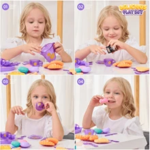 HUHUJIA Luxury Edition Cooking Kitchen Food Set - Realistic Tea Sets And Pizza Toys, Accompanied By Storage Box - Fun Role-Playing Accessories For Boys And Girls - Selectively Chosen Perfect Gift Option - Kitchen Toys - View 7